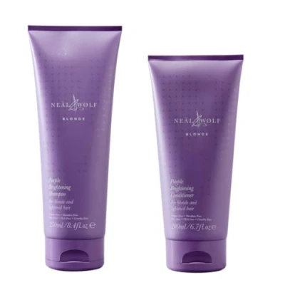 Image of Neal &amp; Wolf Blonde Purple Brightening Shampoo 250ml Conditioner 200ml Duo