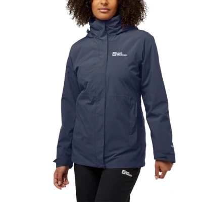 Image of Jack Wolfskin Women&#039;s Rotwand 3 in 1 JKT W Jacket, Graphite, XL