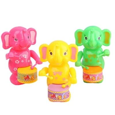 Image of Funny Wind Up Toy Cute Cartoon Rabbit Dog Elephant Drumming Kids Animal Clockwork Educational Toys Children Gift