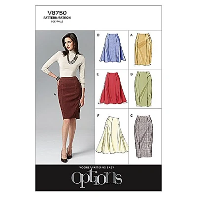 Image of Vogue Patterns V8750 Size D5 12 14 16 18 20 Misses&#039; Skirt