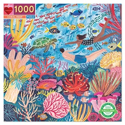 Image of eeBoo piece and Love Coral Reef 1000 square adult Jigsaw Puzzle