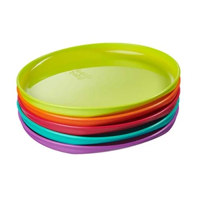 Image of Vital Baby Nourish Perfectly Simple Plates Toddler Feeding Bright Colours BPA, Phthalate, Latex Free Durable Ideal for Toddlers Microwave/Dishwasher Safe, 5pk
