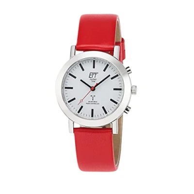 Image of ETT Eco Tech Time Funk Solar ELS 11582 11L Women&#039;s Analogue Watch with Leather Strap, silver, Modern