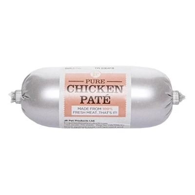 Image of JR Pet Products 10 x 80g Pure Chicken Pate Pâté Dog Treat Reward Made From 100% Human Grade Fresh Meat