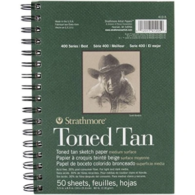 Image of Strathmore Toned Sketch Spiral Paper Pad, Multi Colour,14 cm X 21.6