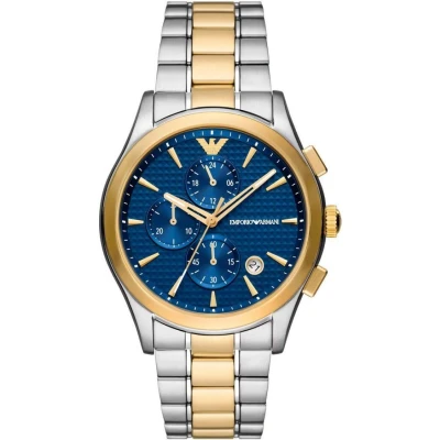 Image of Emporio Armani Men&#039;s Chronograph Quartz Watch with Stainless Steel Strap AR11579