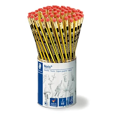 Image of Staedtler 122 KP72 Noris HB Pencil with Rubber Eraser Tip (Boxed Pack of 72)