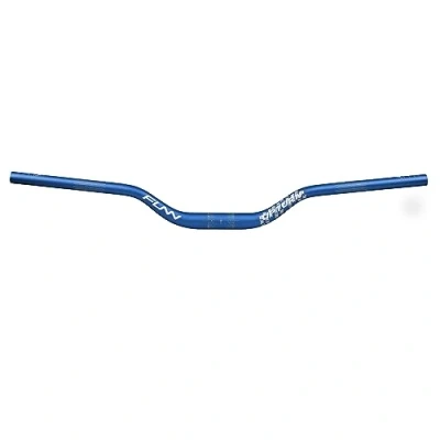 Image of Funn Upturn High Rise Mountain Bike Handlebar with Bar Clamp 31.8mm and Width 785mm, Durable Lightweight Alloy Riser for MTB BMX Bike, 55mm (Blue)
