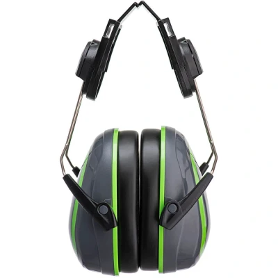 Image of Portwest HV Extreme Ear Defenders Low Clip On Grey/Green