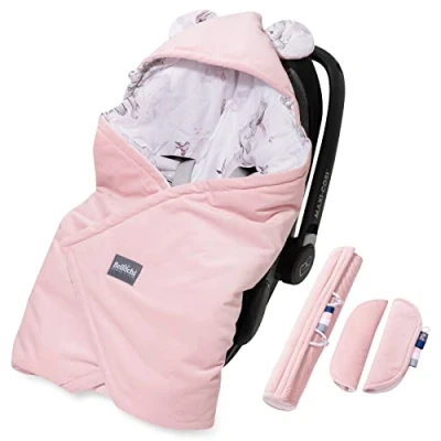Image of Bellochi Universal Baby Swaddling Blanket for Seat and Car Pram Foot Muff Cotton Velvet e.g. Suitable Maxi Cosi, Römer, Cybex Habarigani