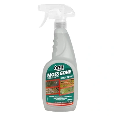Image of One Chem Moss Gone Killer, 750 ml, For Paths, Patios, Roofs, Walls, Tarmac, Gravel