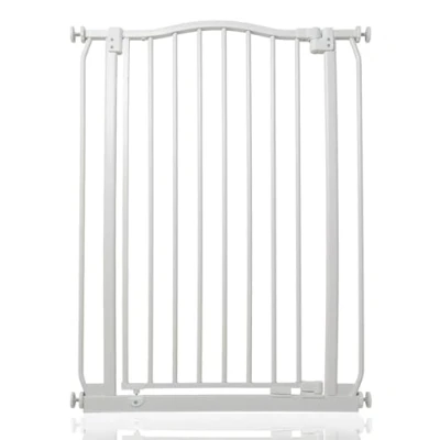 Image of Safetots Extra Tall Curved Top Safety Gate, 71cm 80cm, Matt White, 100cm in Height, Pressure Fit Stair Baby Gate for Doors Hallways and Spaces, Barrier, Easy Installation