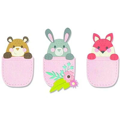 Image of Sizzix Thinlits Die Set 10PK Pocket Pals by Olivia Rose, 665813, Multicolor