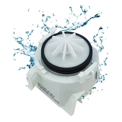 Image of Lichtblau Drain Pump, White/Black, BLP 01/003 620774, Compatible with Bosch, Siemens, Neff, Constructa, Küpperbusch Dishwashers