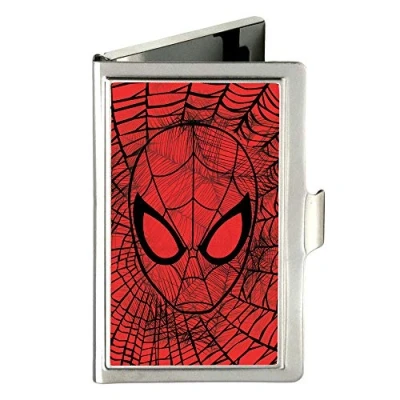 Image of Buckle Down Men&#039;s Business Card Holder Spider Man Wallet, Multicoloured, 9.4 cm x 6.3
