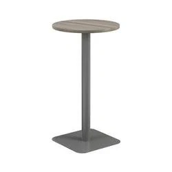 Image of Vivace 600mm High Table Grey Oak Top and Silver Legs Ref CH2685SVGO