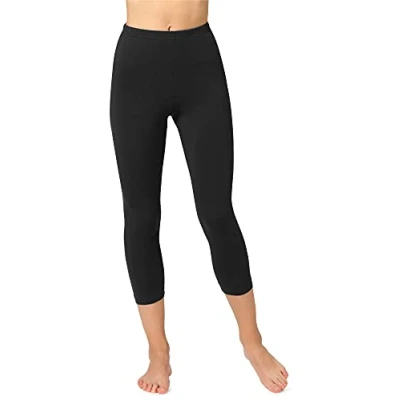 Image of Bellivalini Women&#039;s 3/4 Cotton Leggings BLV50 156 (Black, XXL)