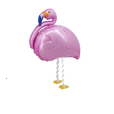 Image of Party Balloons Flamingo Pink Jungle Walking Pet Balloon Animal Airwalker Zoo Farm Foil Helium Kids Fun Toy