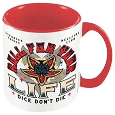 Image of Pyramid International Stranger Things Mug (Roll for Your Life Design) 11oz Coffee in Presentation Gift Box Official Merchandise