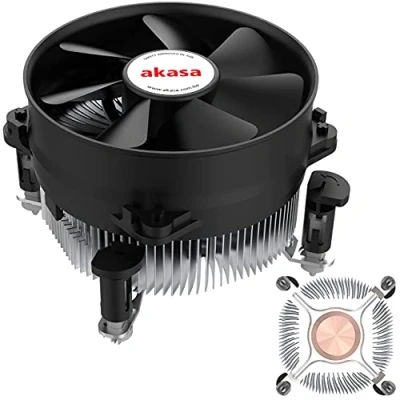 Image of Akasa Copper Core Value CPU Cooler Low Noise PWM Fan TDP 115W Heatsink with 92mm Easy Installation Designed for Intel LGA775, LGA115x, LGA1200 AK 959CU