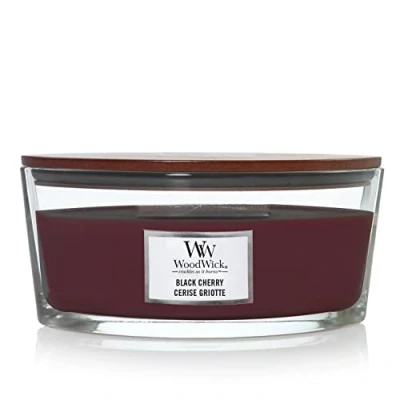 Image of WoodWick Scented Candle Ellipse Black Cherry 9 cm / 19