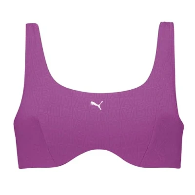 Image of Puma SWIM Women Scoop Bikini top, Women&#039;s, Size: Large, Purple