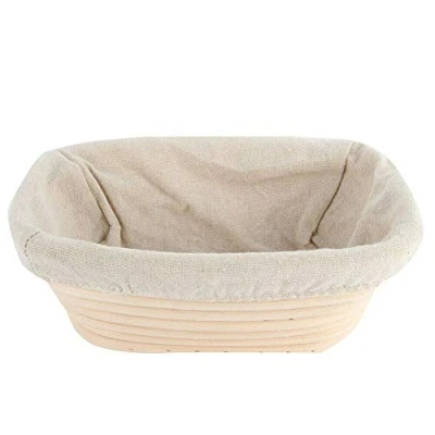 Image of Oval Natural Rattan Round Bread Proofing Proving Basket Banneton Dough Making Starter Jar (31 * 15 8cm)