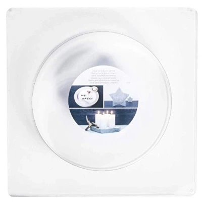 Image of Rayher Candle Plate Shaped Casting Mould for Concrete Crafts, with Round Tray Design Plaster of Paris, Shape Moulding, Dimater 18.5cm, 36034000