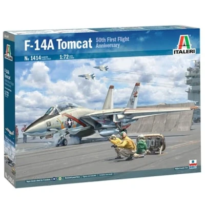 Image of Italeri ITA1414 1:72 F 14A Tomcat american Model kit, United States Armies, Small