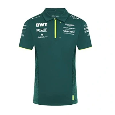 Image of Pelmark F1 AM 2021 Official Team Polo (Cognizant) Shirt Adult Men’s (Medium), Green