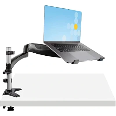 Image of StarTech.com Desk Mount Laptop Arm Articulating for or Single 34&quot; (17.6lb/8kg) Monitor VESA Tray Bracket Ergonomic Adjustable Notebook Stand Clamp (ARMUNONB1)