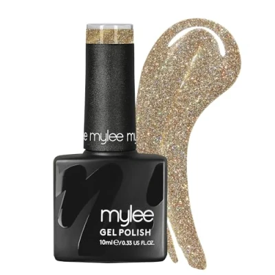 Image of Mylee Reflective Gel Nail Polish 10ml [Singin&#039; In The Rain] UV/LED Soak Off Art Manicure Pedicure for Professional, Salon &amp; Home Use [Spotlight Range] Long Lasting Easy to Apply