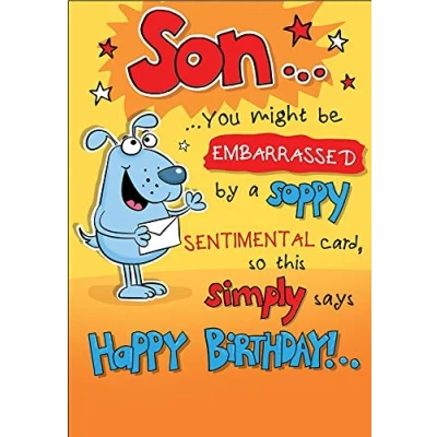 Image of Piccadilly Greetings Birthday Card Son 9 x 6 inches