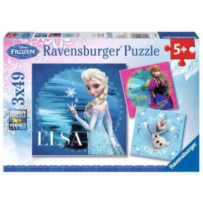 Image of Ravensburger Disney Frozen 3x 49pc Jigsaw Puzzles
