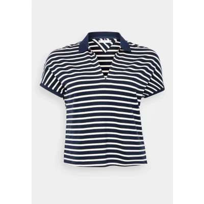 Image of Tommy Hilfiger Curve Polo shirt, Women&#039;s, Size: 18, Dark night navy/calico