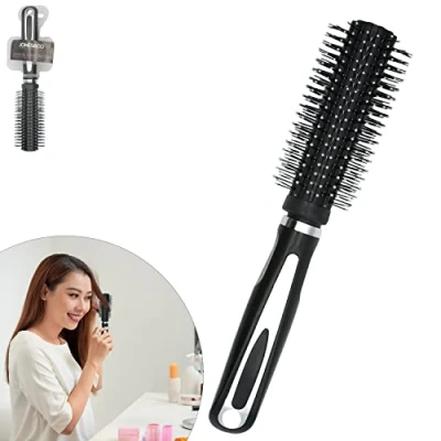 Image of Vented Round Professional Hairbrush, Detangle Hair Brush for Women, Men and Kids Long Thick Curly Dry Wet Care 23cm