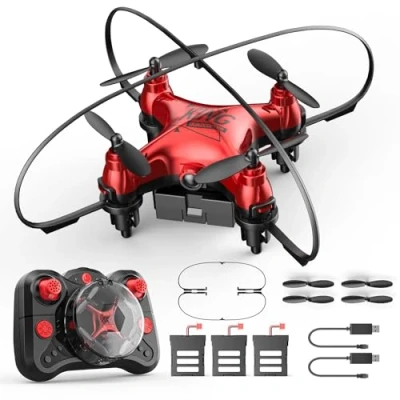 Image of Holyton HT02 Mini Drone for Kids Beginners, Easy Pocket RC Quadcopter with Altitude Hold, 3D Flips, 3 Speed Modes, Batteries, Headless Mode, Protection Guards and Emergency Stop, Gift Boys Girls