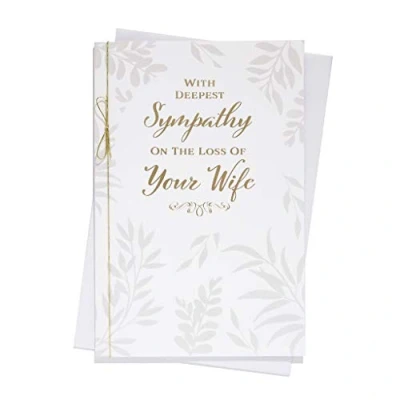 Image of Prelude On The Sad Loss of Your Wife Gold Foil Embossed Sympathy Card