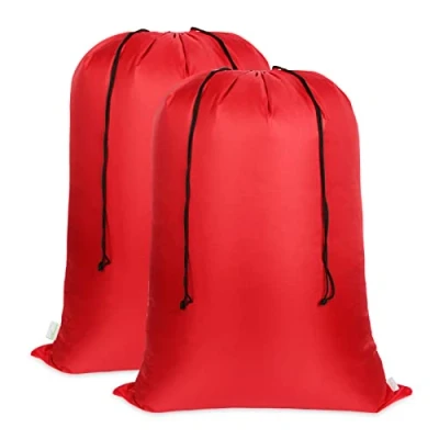 Image of Asonen Large Laundry Bags 2 Pack, Two way drawstring Tear proof Portable Capacity for Students, Apartments, Travel, Vacations, College (37 X 47 Inch, Red)
