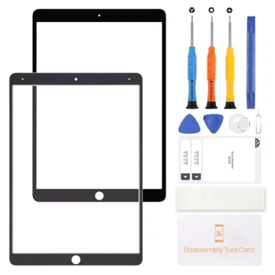 Image of For iPAD AIR 3 2019 3rd GEN Screen Replacement A2152 A2123 A2153 A2154 Front Outer Glass LCD Panel Lens Repair Parts Kit with Free Tools (Not Touch Digitizer) (Black)