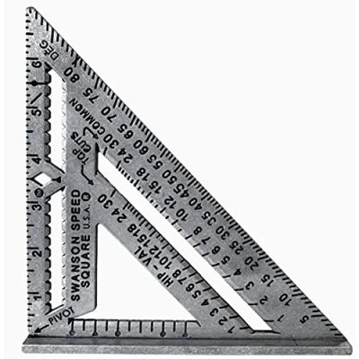 Image of Swanson Tool Co S0100 Pro Carpenters Construction Aluminium Speed Square