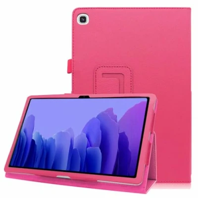 Image of [TECH UK] Case for Galaxy Tab A7 10.4&quot; 2020 Release Model T500, Premium Slim Leather Folio Stand Cover Samsung 10.4 Inch Tablet (SM T500/T505/T507) (Pink)