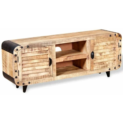 Image of vidaXL TV Cabinet Rough Mango Wood 120x30x50 cm