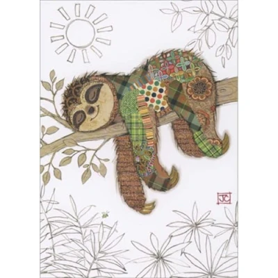 Image of Bug Art Blank Greeting Card Simon Sloth