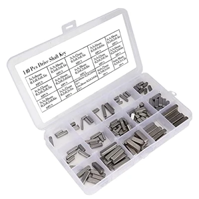 Image of 140 Pcs Drive Shaft Key Parallel 3 4 5 6mm Motor Keys Set Round Ended Feather Gear Flywheel Pulley Crank