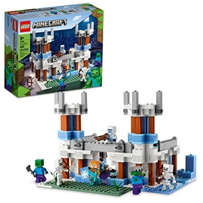Image of LEGO Minecraft The Ice Castle 21186 Building Toy Set for Kids, Girls,and Boys Ages 8+(499 Pieces)