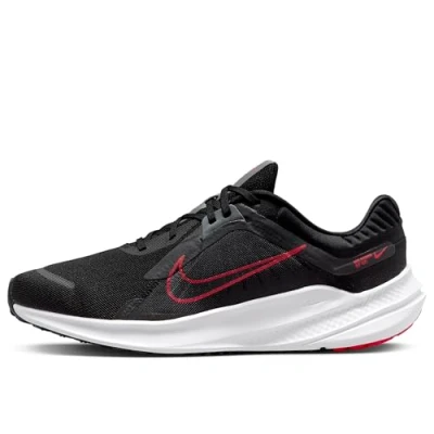 Image of NIKE Men&#039;s Quest 5 Sneaker, Black White Smoke Grey Dk Grey, 9.5 UK