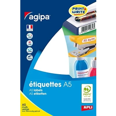 Image of agipa 3270241140149 Universal Labels 19 x 25 MM White 3270241140842
