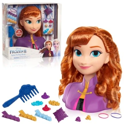 Image of Disney Frozen 2 Anna styling heads, 14 pieces. , Black, Medium