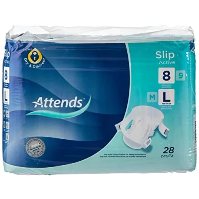 Image of Attends Slip Active 8 Large Slips 100 145cm